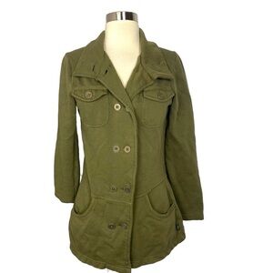 Prana Olive Green Double-Breasted Coat S